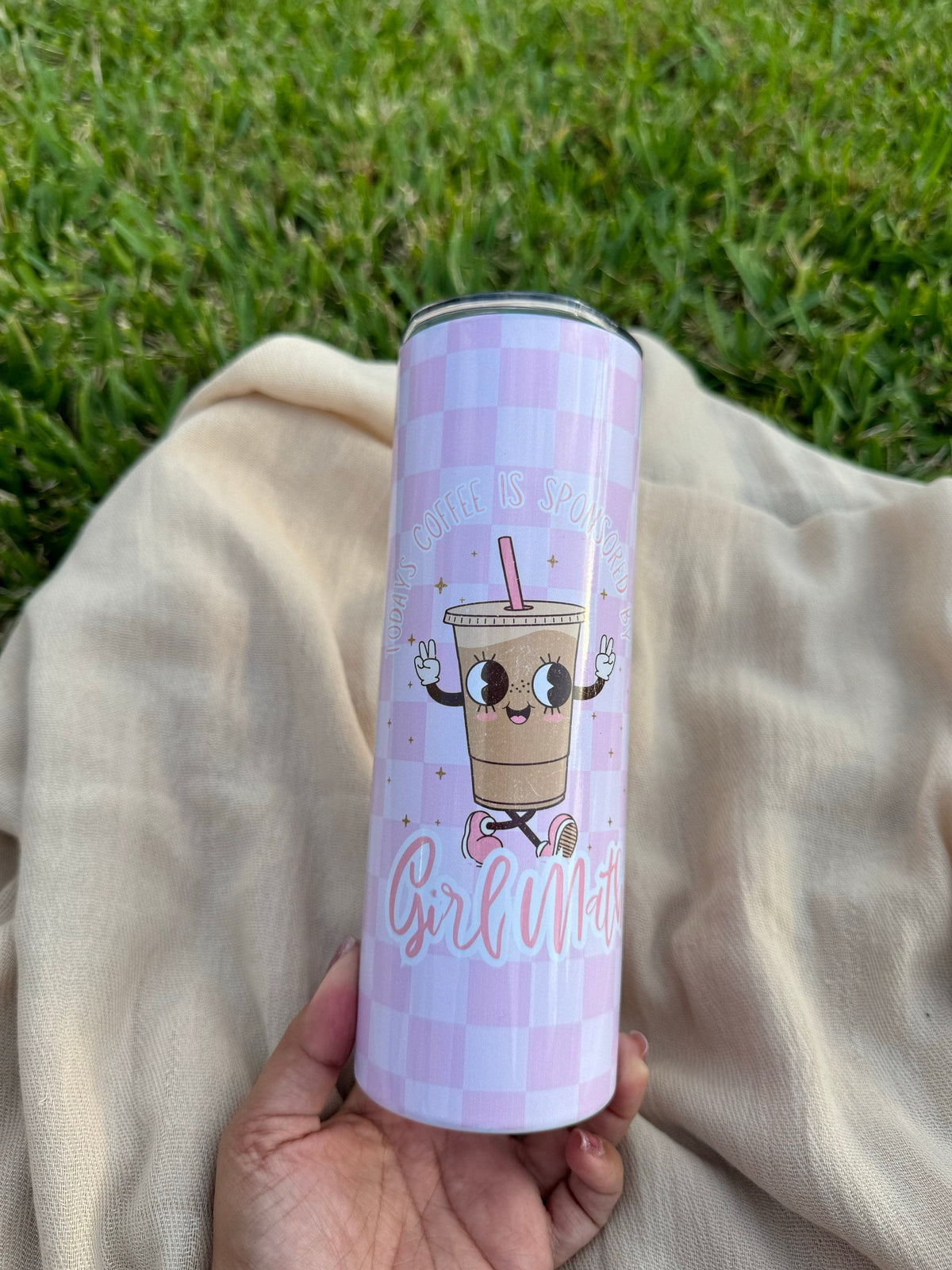 Girl Math | Iced Coffee Girly | Pink Tumbler