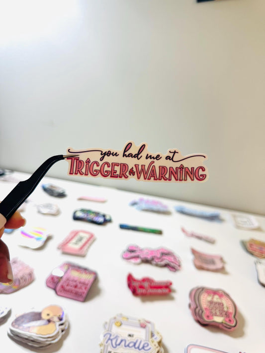 Trigger Warning | Bookish | Spicy Sticker | Water & Scratch-Resistant