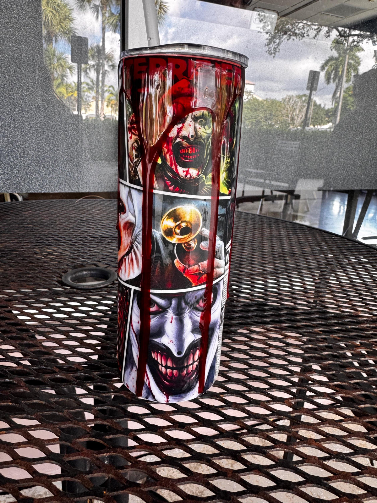 Terrifying Clown Horror Tumbler – 3D Blood Drip Clown Cup | 20oz Stainless Steel Insulated Cup