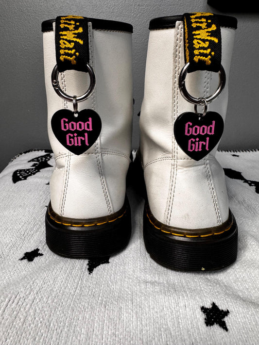 Good Girl | Boot Charm | Gothic Alternative Boot Accessories | Praise